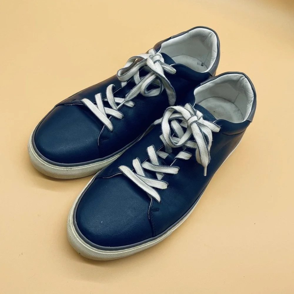 M. GEMI The Palestra Womens Sneaker 42 EU / 11 US Navy Tumbled Italian Leather‎